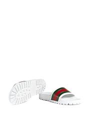 Gucci web detail slides in white - 5