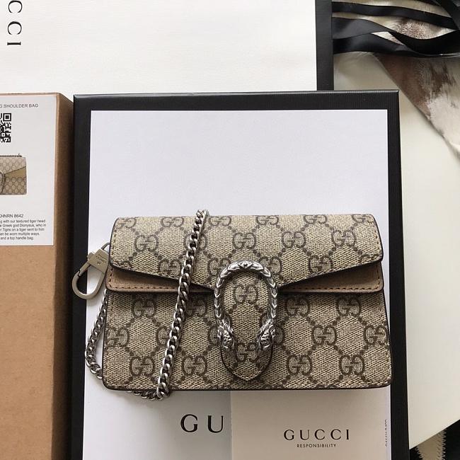 Gucci Dionysus Beige and ebony GG Supreme canvas 731782 96IWN 8747 - 16.5cm - 1