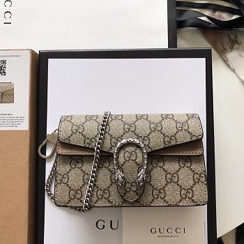 Gucci Dionysus Beige and ebony GG Supreme canvas 731782 96IWN 8747 - 16.5cm