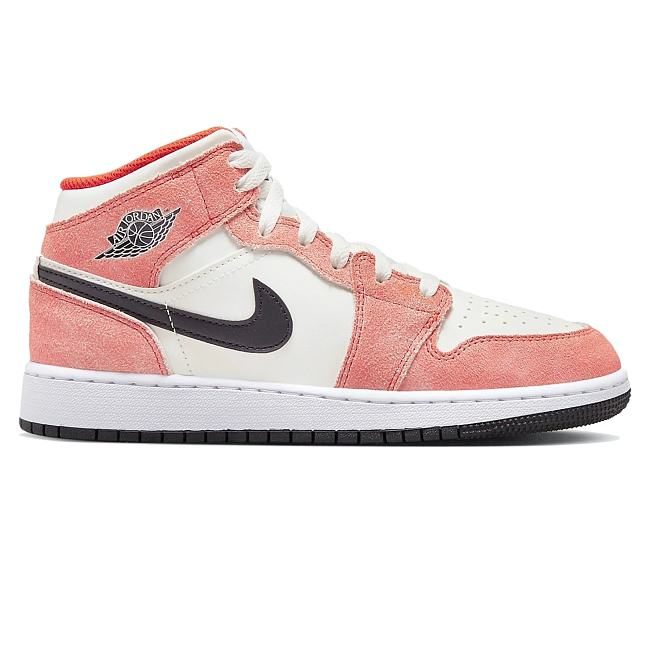 Air Jordan 1 Mid SE Orange Suede (GS) DV1336-800 - 1
