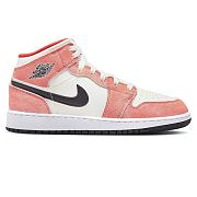 Air Jordan 1 Mid SE Orange Suede (GS) DV1336-800 - 1