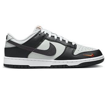 Nike Dunk Low Grey Black Orange Mini Swoosh FN7808-001