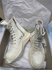 Rick Owens DRKSHDW Abstract Jumbo Sneakers in White - 3