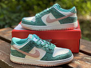 Nike Dunk Low Snakeskin Washed Teal Bleached Coral DR8577-300 - 5
