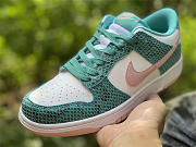 Nike Dunk Low Snakeskin Washed Teal Bleached Coral DR8577-300 - 2