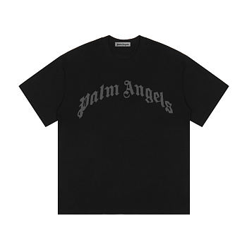Palm Angels Men's Logo-print T-shirt Black