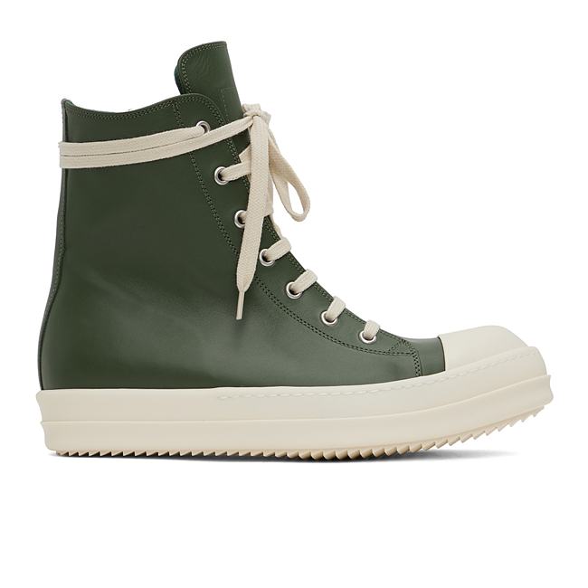 RICK OWENS SS23 EDFU SNEAKERS IN MOSS  - 1