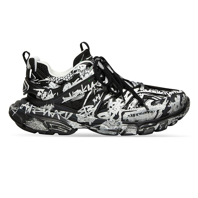 Balenciaga Track Graffiti Black White 542023W3RRA1090 - 1