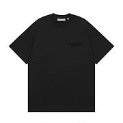 Fear of God ESSENTIALS Men's Black Logo-flocked Cotton-jersey T-shirt - 1