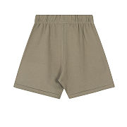 Fear of God ESSENTIALS Men's Gray Straight-leg Logo-flocked Cotton-blend Jersey Shorts in brown - 2