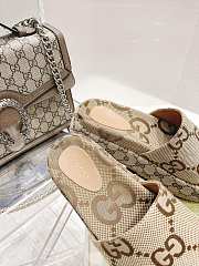 Gucci Angelina Platform Sandal Camel Canvas 623212 UKO00 2580 - 6