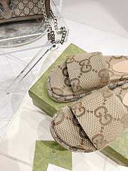 Gucci Angelina Platform Sandal Camel Canvas 623212 UKO00 2580 - 2