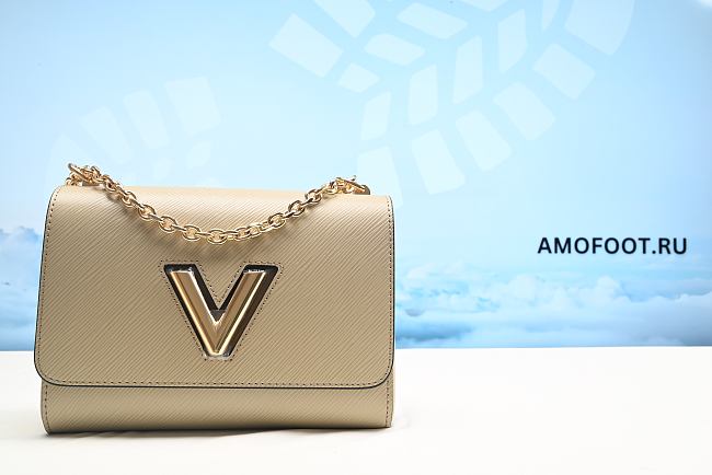 LV Twist MM Epi leather Quartz White 9.1 x 6.7 x 3.7 inches - 1