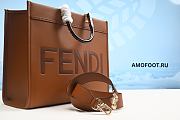 Fendi Sunshine Large Brown leather shopper 35x21.5x40.5cm - 3