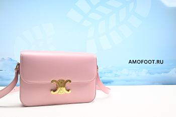 Celine Mini Triomphe in Lizard Light Pink 12 X 9.5 X 4 CM