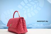 Chanel Coco Handle Bag Pink Caviar Satchel 14x24x10cm - 5