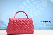 Chanel Coco Handle Bag Pink Caviar Satchel 14x24x10cm - 4