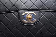 Chanel Vintage Classic Double Flap Quilted Lambskin Gold-tone Medium Black - 3