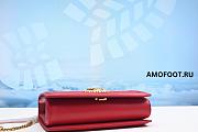 DOLCE & GABBANA Red Calf Leather Medium Devotion Shoulder Bag 14,5x21x3cm - 6