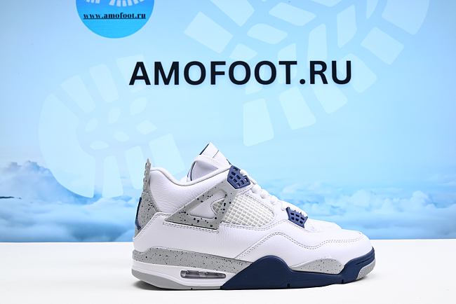 Air Jordan 4 Retro White Midnight Navy DH6927-140 - 1