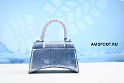 Balenciaga Small Hourglass Tote Bag In Blue  - 6