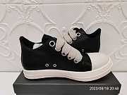 Rick Owens Jumbo Lace Padded Sneaks Low Black Milk  RU02C7893-311 - 3