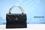 Chanel Small Trendy CC Black Lambskin Ruthenium Hardware - 1