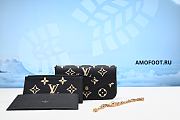 Louis Vuitton Félicie Pochette Bicolor Monogram Empriente Black/Beige 21x12x3cm - 1