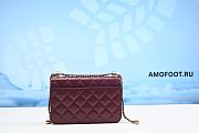 Chanel Mini Flap Bag Calfskin & Gold-Tone Metal Burgundy 12x19x8cm - 4