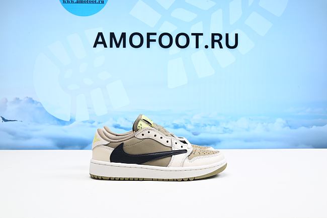 Air Jordan 1 Retro Low Golf Travis Scott Neutral Olive FZ3124-200 - 1