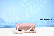 Chanel Mini Flap Bag With Top Handle Pink 20x6x13cm - 3