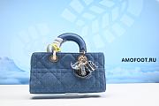 Dior Lady D-Joy Denim Macrocannage Light Blue 22x12x6cm - 1
