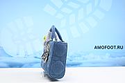 Dior Lady D-Joy Denim Macrocannage Light Blue 22x12x6cm - 6