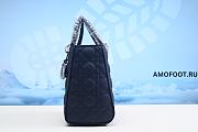 Medium Lady Dior Bag Deep Ocean Blue Cannage Lambskin 24x20x11cm - 5