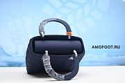 Medium Lady Dior Bag Deep Ocean Blue Cannage Lambskin 24x20x11cm - 4
