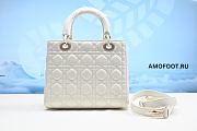 Mini Lady Dior Bag Latte Cannage Lambskin 17x15x7cm - 4