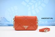 Prada System nappa patchwork orange shoulder bag 15x24x7.5cm - 1