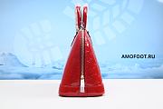 Louis Vuitton Alma Monogram Vernis PM Wine Red 22x31x15cm - 5