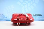 Louis Vuitton Alma Monogram Vernis PM Wine Red 22x31x15cm - 2