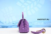 Chanel 22P Quilted Coco Handle Mini Purple Caviar 19×13×8cm - 6