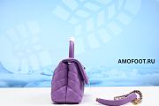 Chanel 22P Quilted Coco Handle Mini Purple Caviar 19×13×8cm - 5