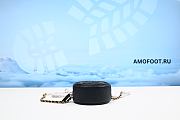 Chanel Black Caviar CC Filigree Round Chain Clutch 12x12x5.5cm - 3