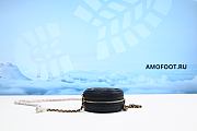 Chanel Black Caviar CC Filigree Round Chain Clutch 12x12x5.5cm - 2