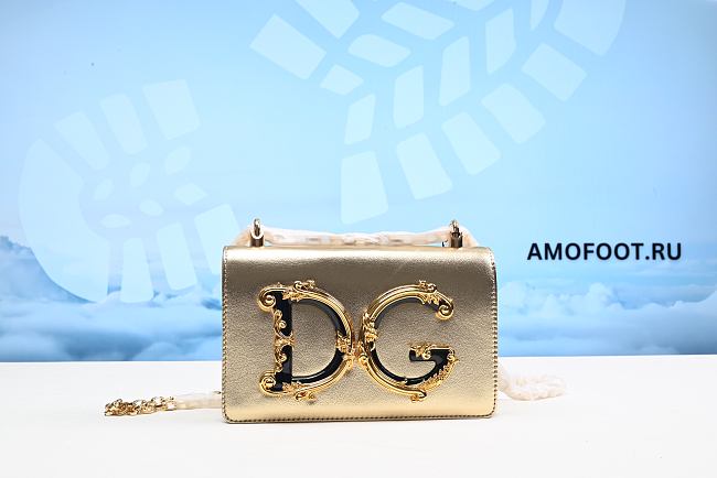 Dolce & Gabbana Women's Metallic Dg Girls Crossbody Bag 21cm - 1