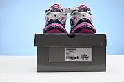 Balenciaga Runner Sneaker in silver, black and neon pink mesh and nylon 677402W3RBW9155 - 6