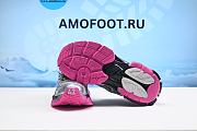 Balenciaga Runner Sneaker in silver, black and neon pink mesh and nylon 677402W3RBW9155 - 4