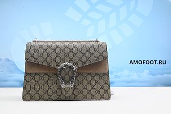 Gucci Dionysus Shoulder Bag Small GG Supreme Canvas Beige/Ebony 30cm
