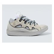 Lanvin Curb leather sneakers in Grey - 1