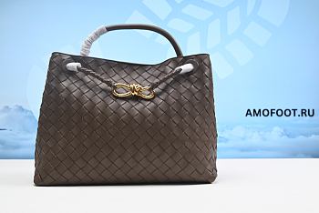 Bottega Veneta Taupe Andiamo Bag 32cm