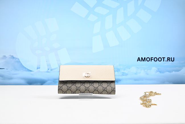 GUCCI Leather Folding Wallet Logo Long Wallets 19cm - 1